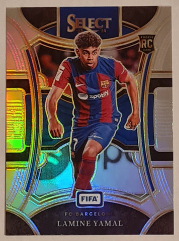 2023-24 Panini Select FIFA Lamine Yamal #124 Silver Parallel Rookie Card