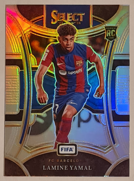 2023-24 Panini Select FIFA Lamine Yamal #124 Silver Parallel Rookie Card