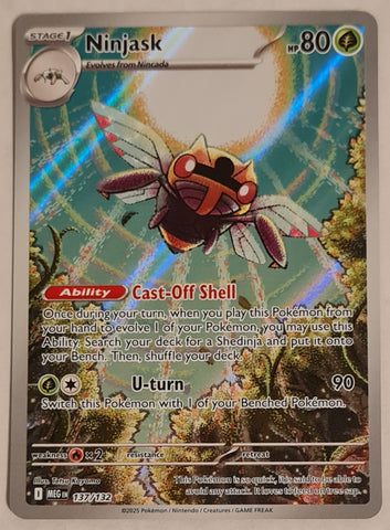 Pokemon Mega Evolution Ninjask #137/132 Illustration Rare Holo Trading Card