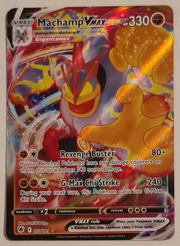 Pokemon Sword and Shield Astral Radiance Machamp Vmax #073/189 Ultra Rare Holo Trading Card