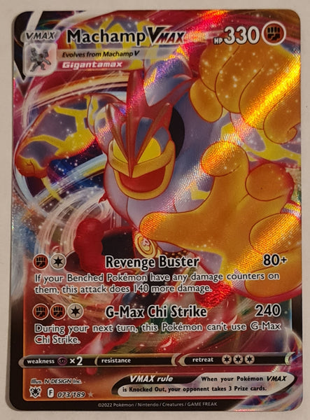 Pokemon Sword and Shield Astral Radiance Machamp Vmax #073/189 Ultra Rare Holo Trading Card