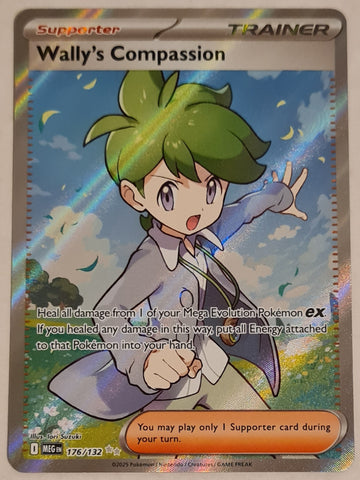 Pokemon Mega Evolution Wally's Compassion #176/132 Ultra Rare Holo Trading Card