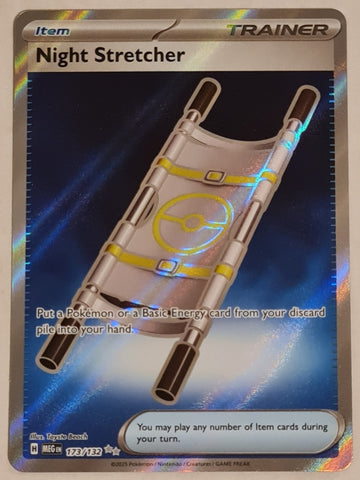 Pokemon Mega Evolution Night Stretcher #173/132 Ultra Rare Holo Trading Card