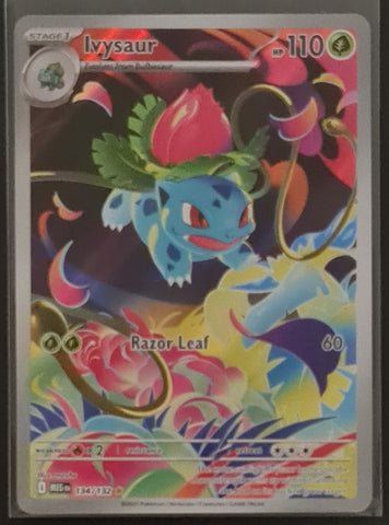 Pokemon Mega Evolution Ivysaur #134/132 Illustration Rare Holo Trading Card