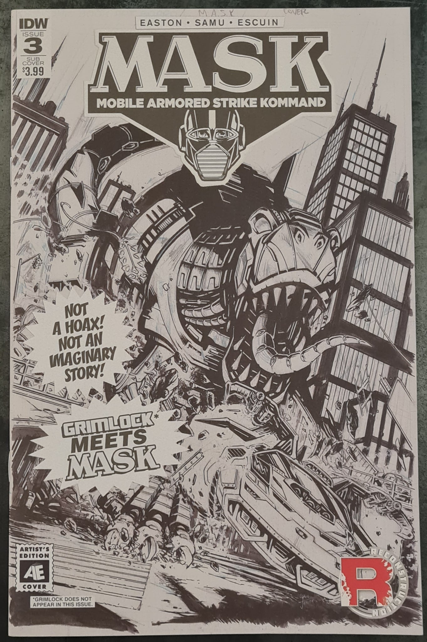 MASK Mobile Armored Strike Kommand #3 NM+ IDW Artists Edition Variant