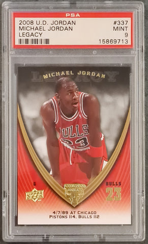 2008-09 Upper Deck Michael Jordan Legacy #337 PSA Mint 9 Trading Card (Pop 1!)