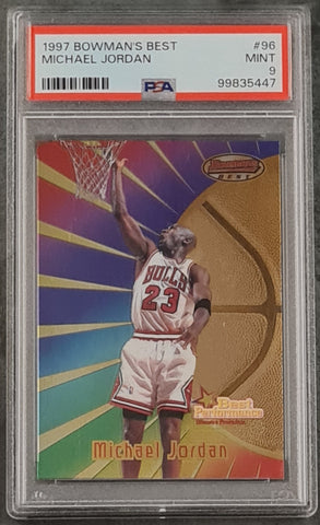 1997 Bowman's Best Michael Jordan #96 PSA Mint 9 Trading Card