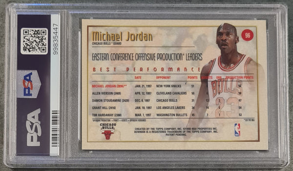 1997 Bowman's Best Michael Jordan #96 PSA Mint 9 Trading Card