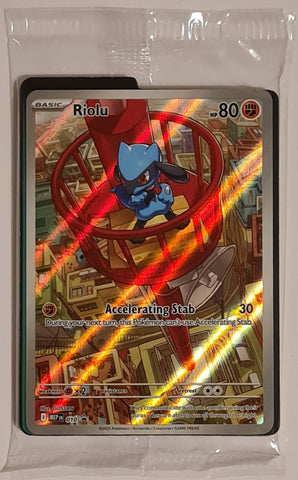Pokemon Mega Evolution Elite Trainer Box Riolu MEP #010 Sealed Holo Black Star Promo Trading Card