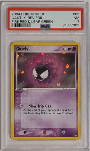 Pokemon Ex Fire Red & Leaf Green Gastly #63/112 PSA 7 Reverse Holo Trading Card