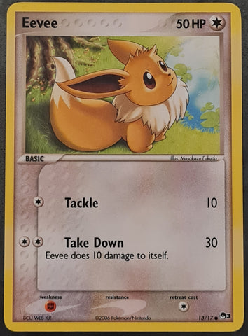 Pokemon Pop Series 3 Eevee #13/17 Non-Holo Trading Card