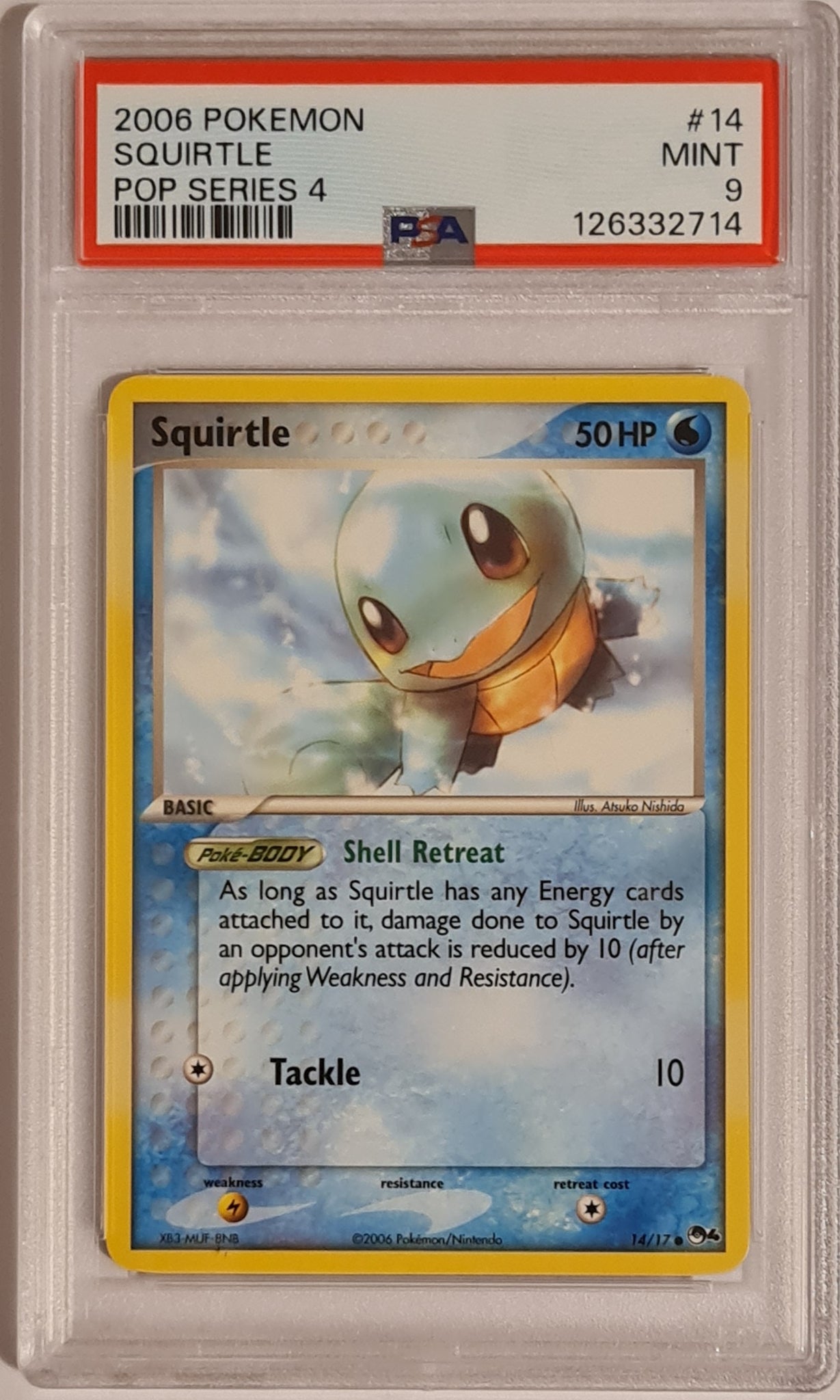Pokemon Pop Series 4 Squirtle #14/17 PSA Mint 9 Non-Holo Trading Card –  Rotterdam Comics