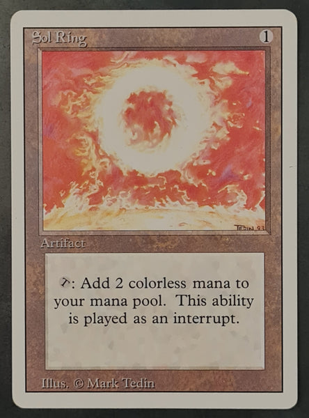 Magic the Gathering Revised (3rd Edition) Sol Ring Trading Card (Ex)