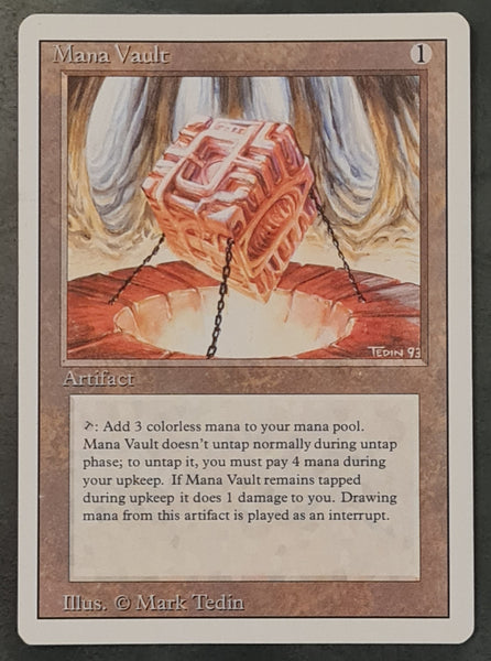 Magic the Gathering Revised (3rd Edition) Mana Vault Trading Card (Ex)