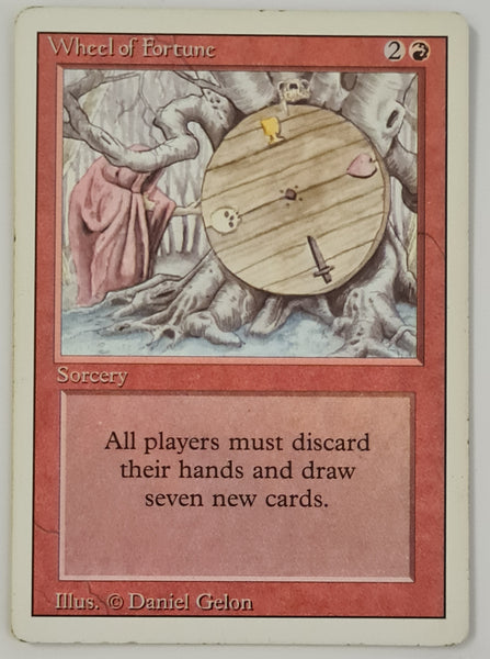 Magic the Gathering Revised (3rd Edition) Wheel of Fortune Rare Trading Card (Ex/LP)