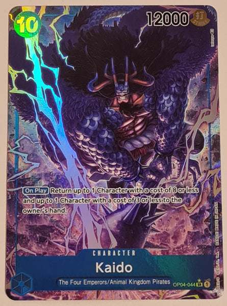 One Piece Card Game OP-04 Kingdoms of Intrigue Kaido #OP04-044 (V.2) Alt Art Rare Foil Trading Card