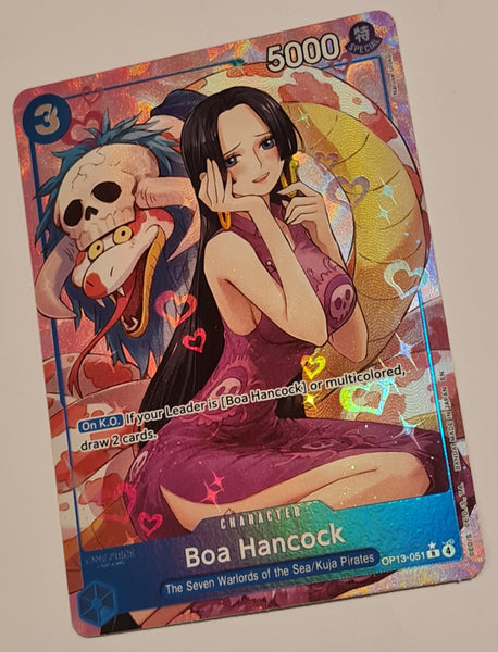 One Piece Card Game OP-13 Carrying on his Will Boa Hancock #OP13-051 (V.2) Alt Art Rare Foil Trading Card