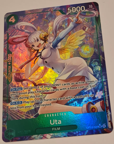 One Piece Card Game OP-13 Carrying on his Will Uta #OP13-023 (V.2) Alt Art Rare Foil Trading Card