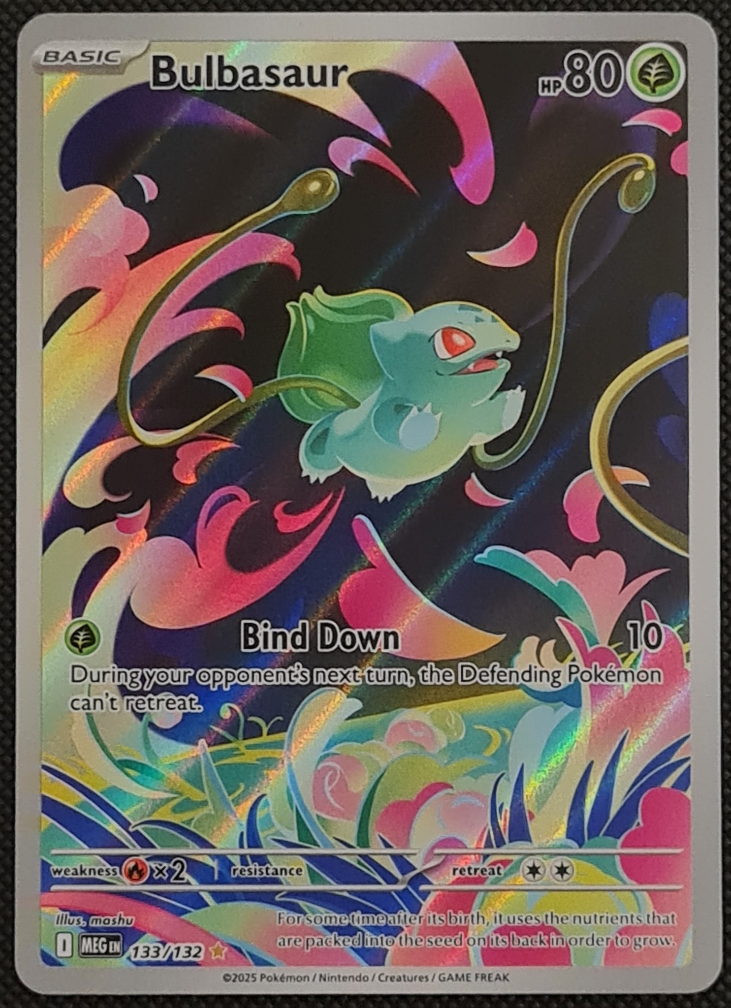 Pokemon Mega Evolution Bulbasaur #133/132 Illustration Rare Holo Tradi –  Rotterdam Comics