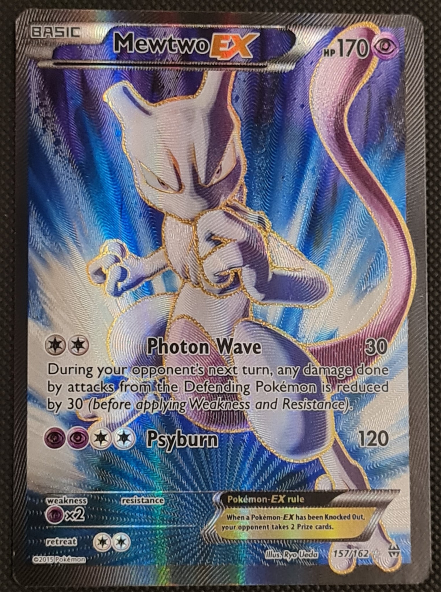 mewtwo ex holographic card Pokemon XY Breakthrough Mewtwo Ex #157/162 Ultra Rare Holo Trading Card