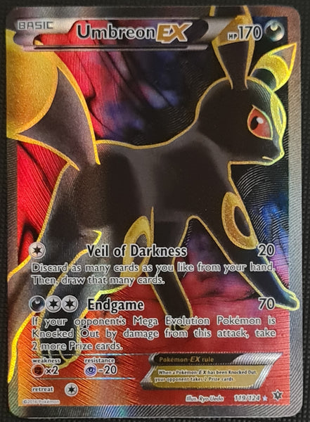 Pokemon XY Fates Collide Umbreon Ex #119/124 Ultra Rare Holo Trading Card
