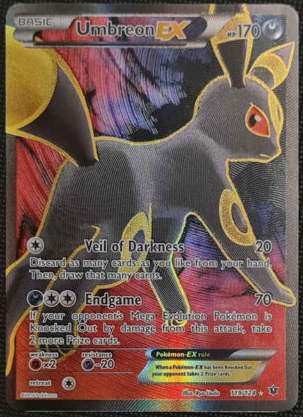 Pokemon XY Fates Collide Umbreon Ex #119/124 Ultra Rare Holo Trading Card
