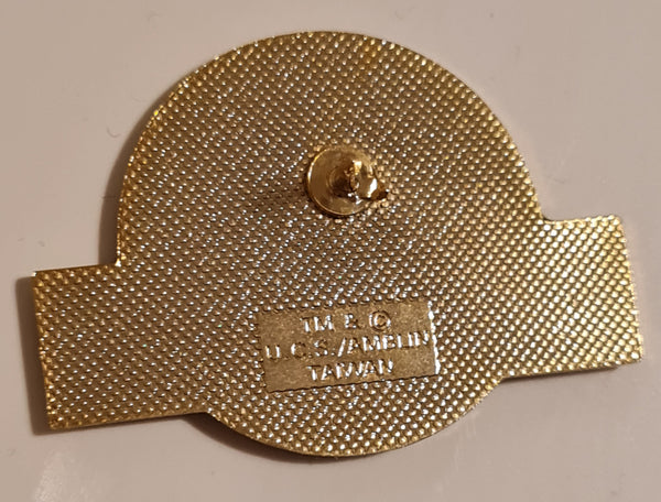 1993 Jurassic Park - Yellow Logo - Gold Enamel Pin