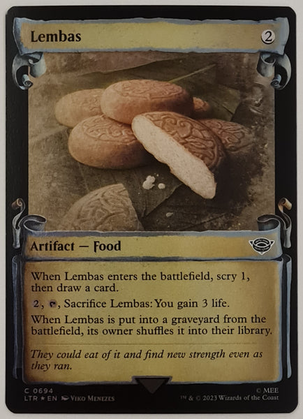 Magic the Gathering Lord of the Rings Holiday Special Edition Lembas LTR #694 Silver Foil Trading Card