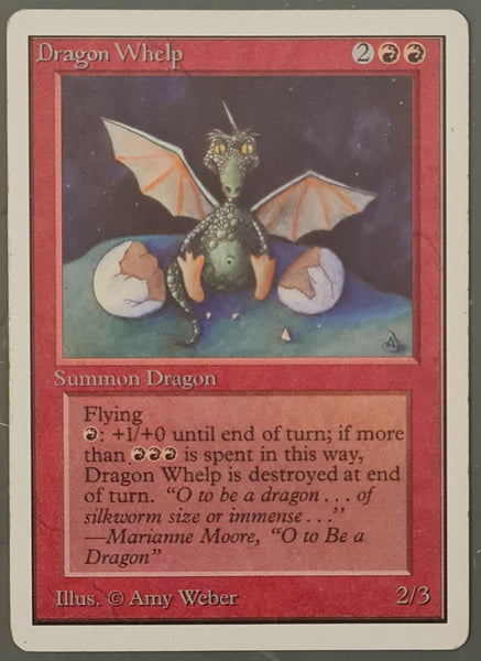 Magic the Gathering Unlimited Dragon Whelp Trading Card