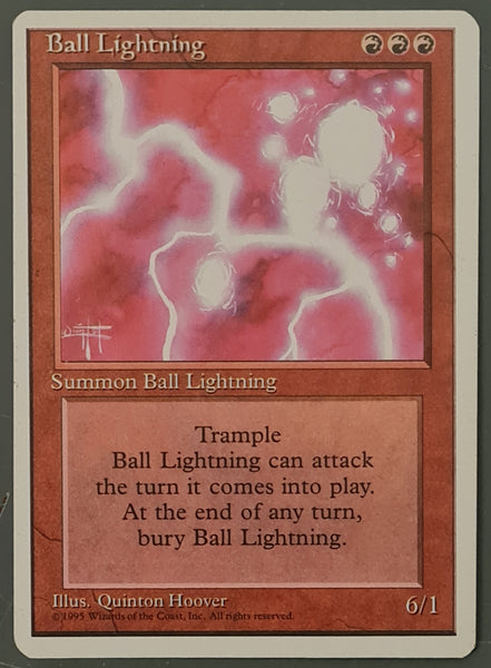 Magic the Gathering Fourth Edition Ball Lighting Rare Trading Card