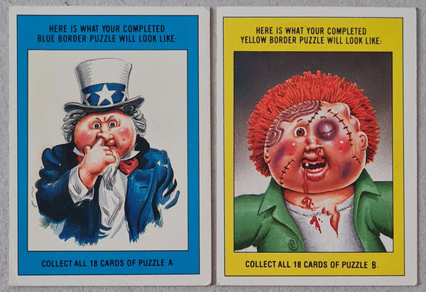 Garbage Pail Kids Original Series 3 #87a/b - Hot Head Harvey/Roy Bot Sticker Set