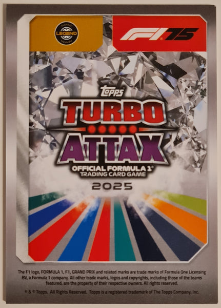 2025 Topps Turbo Attax F1 Kimi Räikkönen Limited Edition Legend Trading Card