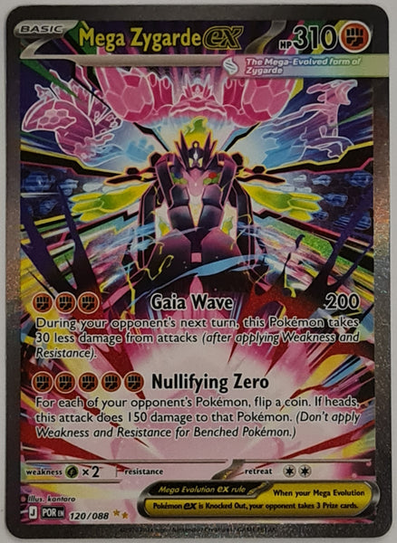 Pokemon Mega Evolution Perfect Order Mega Zygarde Ex #120/088 Special Illustration Rare Holo Trading Card