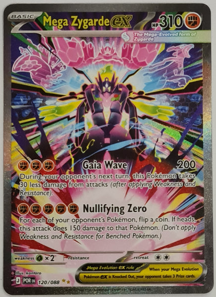 Pokemon Mega Evolution Perfect Order Mega Zygarde Ex #120/088 Special Illustration Rare Holo Trading Card