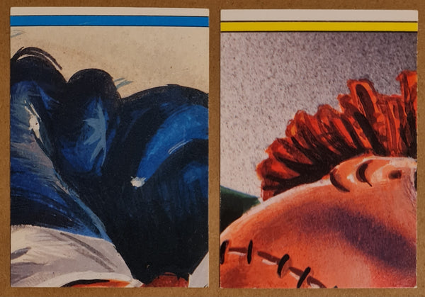 Garbage Pail Kids Original Series 3 #95a/b - Grim Jim/Beth Death Sticker Set