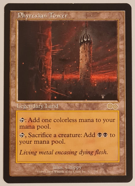 Magic the Gathering Urza's Saga Phyrexian Tower #322/350 Rare Trading Card