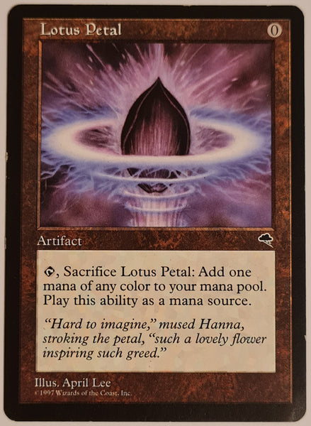 Magic the Gathering Tempest Lotus Petal Trading Card