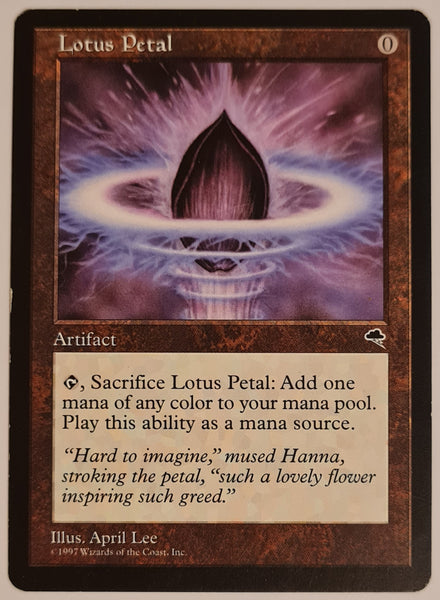 Magic the Gathering Tempest Lotus Petal Trading Card