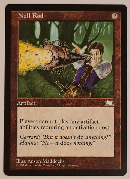 Magic the Gathering Weatherlight Null Rod Rare Trading Card