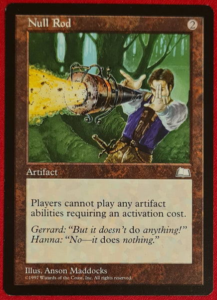 Magic the Gathering Weatherlight Null Rod Rare Trading Card