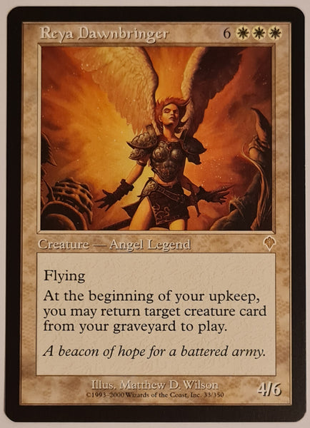Magic the Gathering Invasion Reya Dawnbringer #33/350 Rare Trading Card