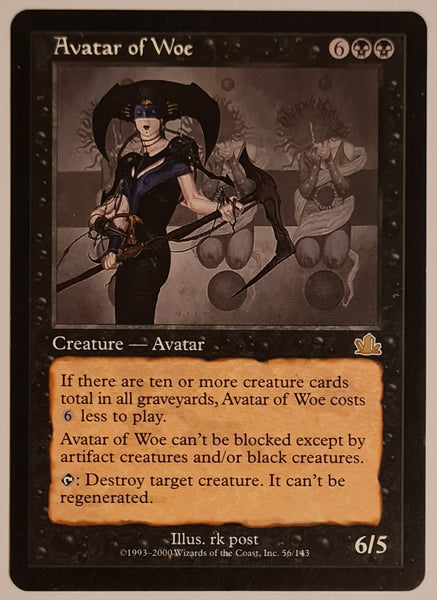 Magic the Gathering Prophecy Avatar of Woe #56/350 Rare Trading Card