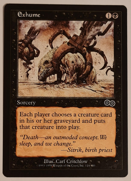 Magic the Gathering Urza's Saga Exhume #134/350 Trading Card