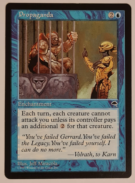 Magic the Gathering Tempest Propaganda Trading Card