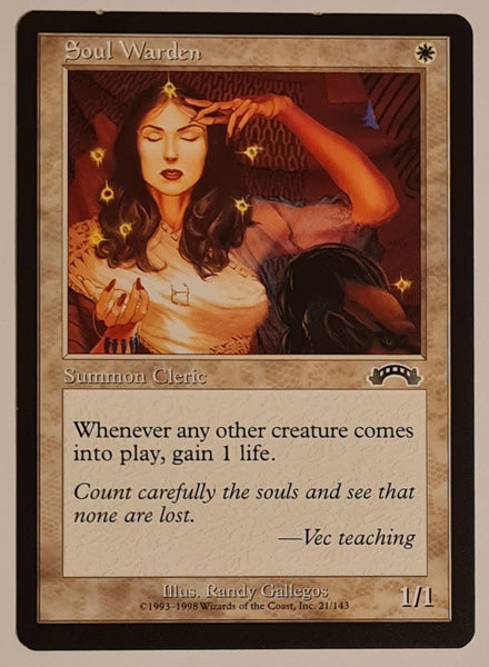 Magic the Gathering Exodus Soul Warden #21/143 Trading Card