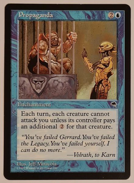Magic the Gathering Tempest Propaganda Trading Card