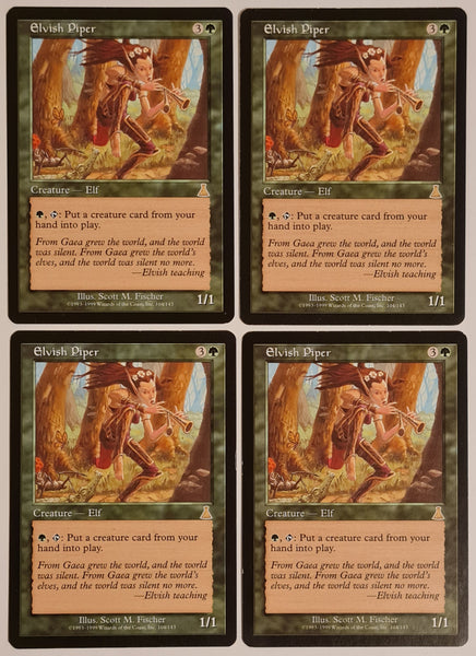 Magic the Gathering Urza's Destiny Elvish Piper #104/143 Rare Trading Card Playset