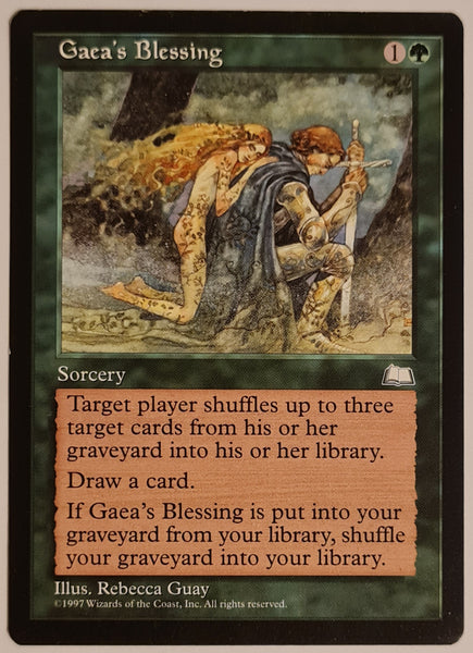 Magic the Gathering Weatherlight Gaea's Blessing Trading Card