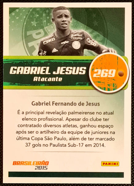 2015 Panini Cards Brasileirao Gabriel Jesus #269 Rookie Card