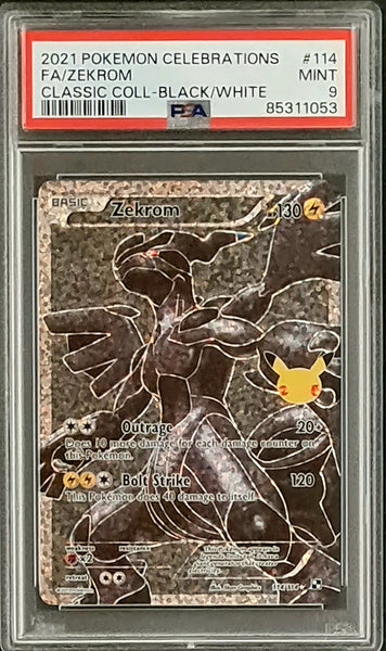 Pokemon Sword and Shield Celebrations Zekrom #114/114 PSA Mint 9 Holo Trading Card
